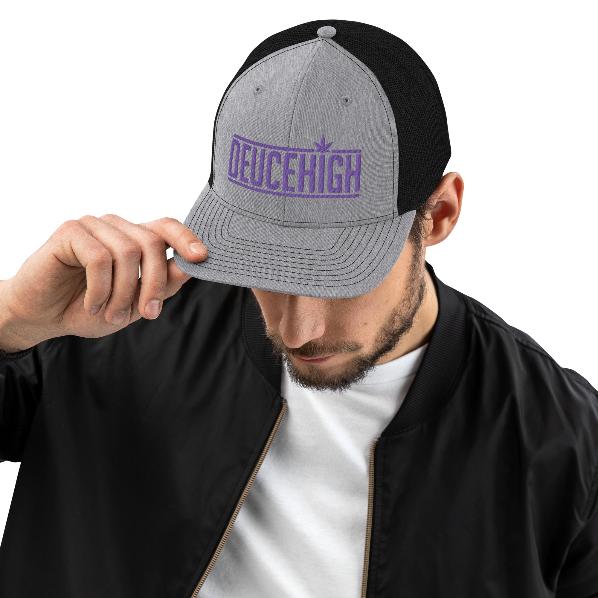DeuceHigh Purple Logo Trucker Cap